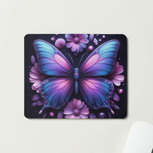 Tapis de souris Papillon Bleu et Violet