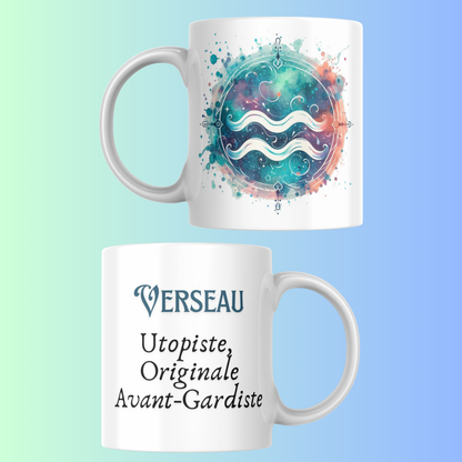 Mug Signe Astrologique – Cadeau Original Zodiaque 12 Signes Céramique 330 ml (A&C My Créa)