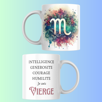 Mug Signe Astrologique – Cadeau Original Zodiaque 12 Signes Céramique 330 ml (A&C My Créa)