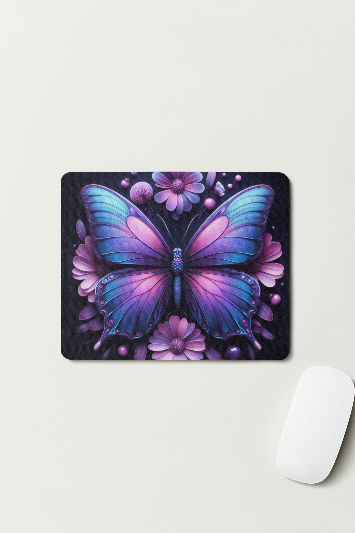 Tapis de souris Papillon Bleu et Violet