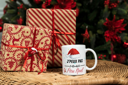 Mug Ambiance de Noël "J’peux pas, j’attends le Père Noël"