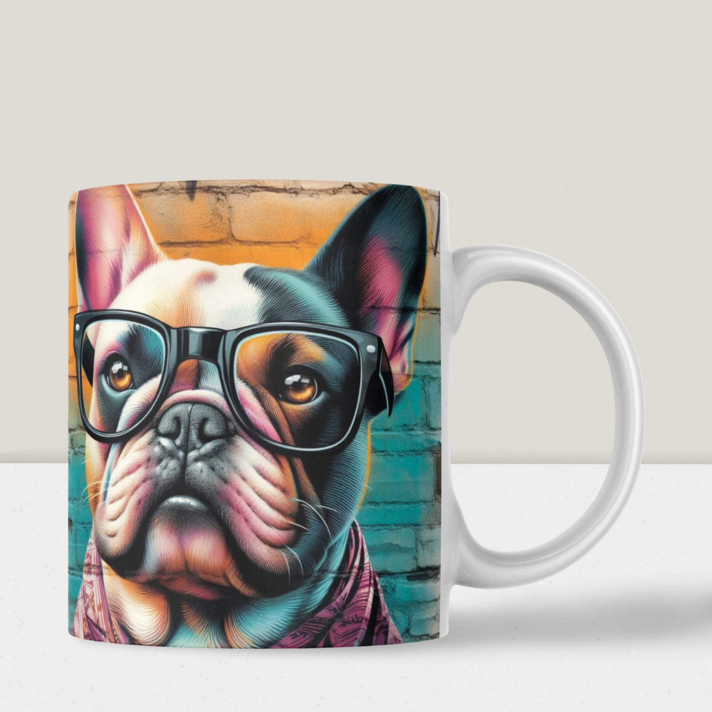 Mug Chien Stylé – Cadeau Original Bouledogue avec Lunettes (A&C My Créa)
