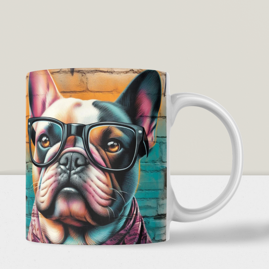 Mug Chien Stylé – Cadeau Original Bouledogue avec Lunettes (A&C My Créa)
