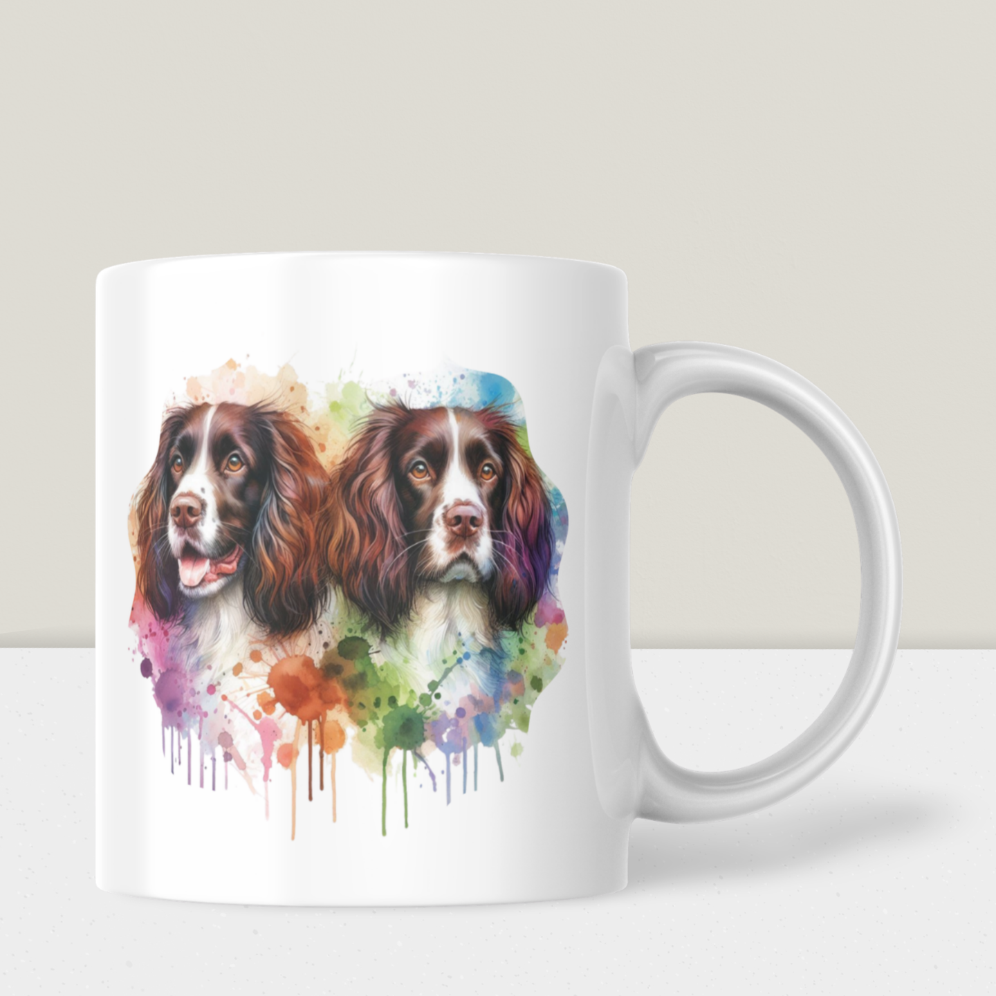 Mug Springer Anglais Aquarelle – Cadeau Original Passion Chien (A&C My Créa)