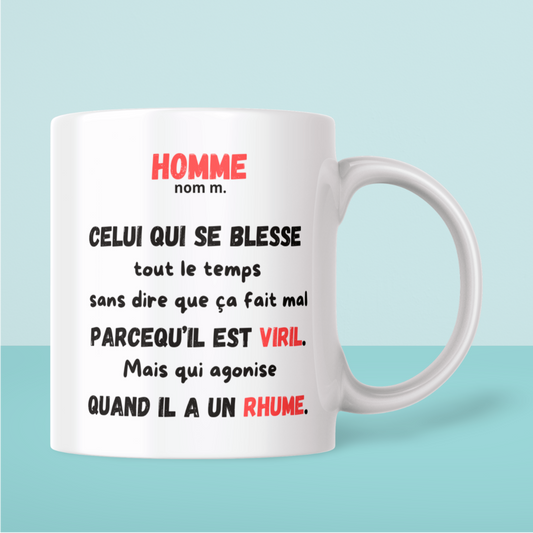 Mug Humour Homme Définition – Cadeau Drôle Viril Rhume Idée Cadeau Homme (A&C My Créa)