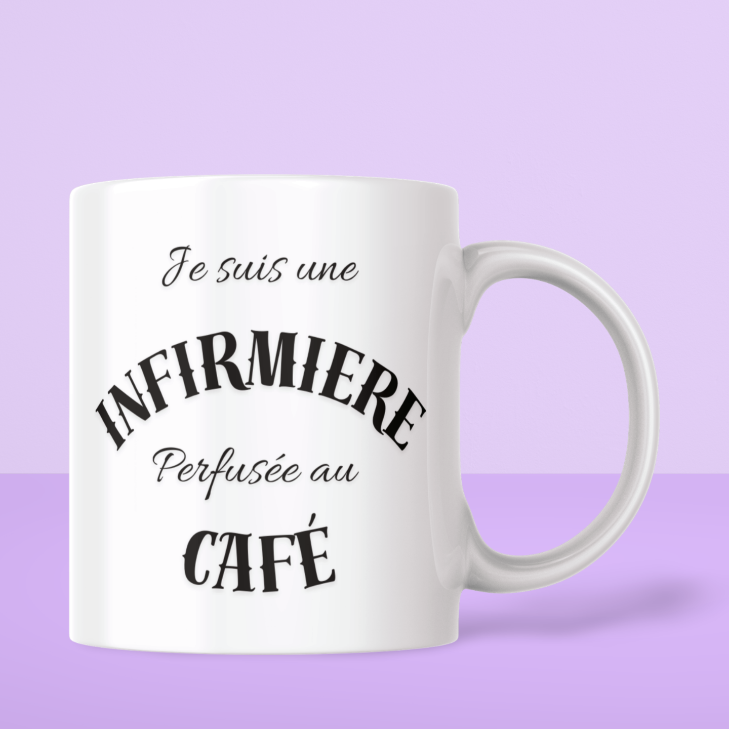 Mug humour & vocation - Infirmière perfusée au café