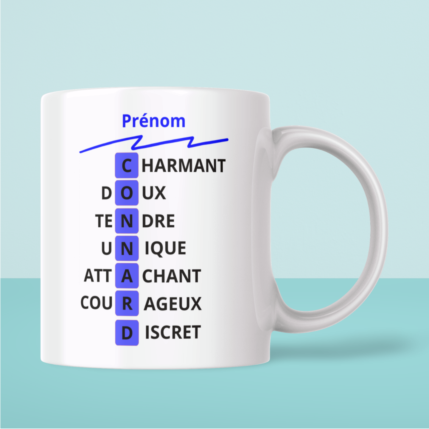 Mug Humoristique Personnalisé Prénom – Cadeau Fun et Original (A&C My Créa)