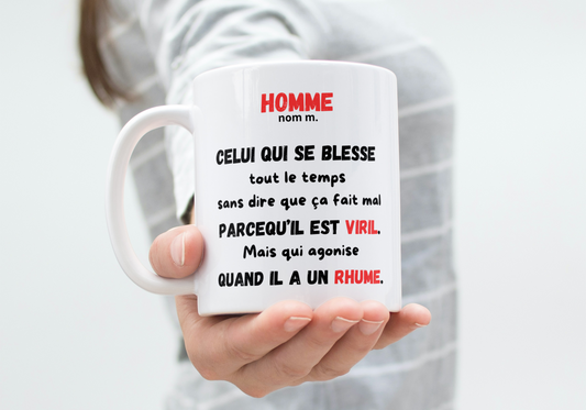 Mug Humour Homme Définition – Cadeau Drôle Viril Rhume Idée Cadeau Homme (A&C My Créa)