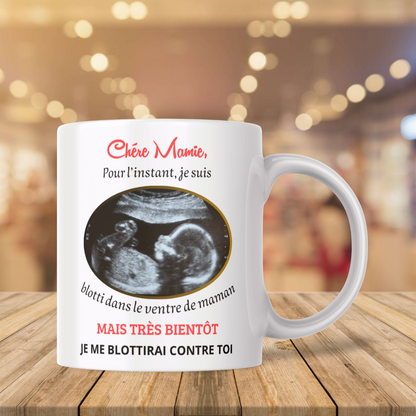 Mug Annonce Grossesse Personnalisable – Échographie Cadeau Surprise (A&C My Créa)
