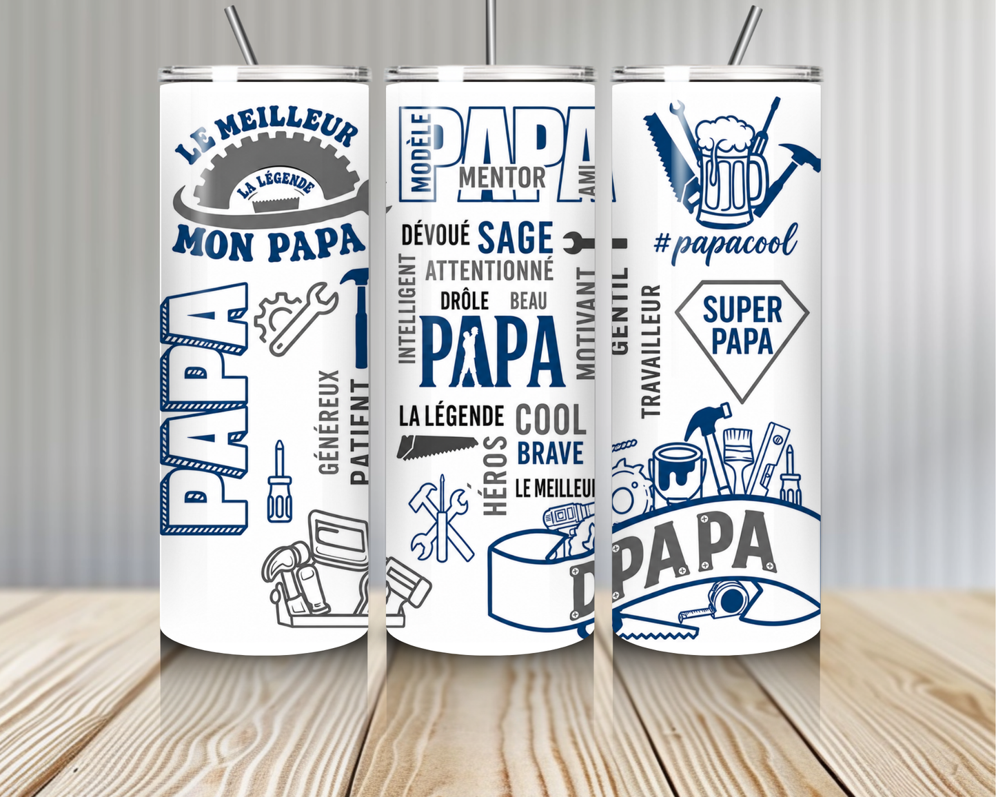 Tumbler « Le Meilleur Papa » – Le Cadeau Idéal pour un Papa Exceptionnel (A&C My Créa)