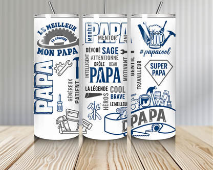 Tumbler « Le Meilleur Papa » – Le Cadeau Idéal pour un Papa Exceptionnel (A&C My Créa)