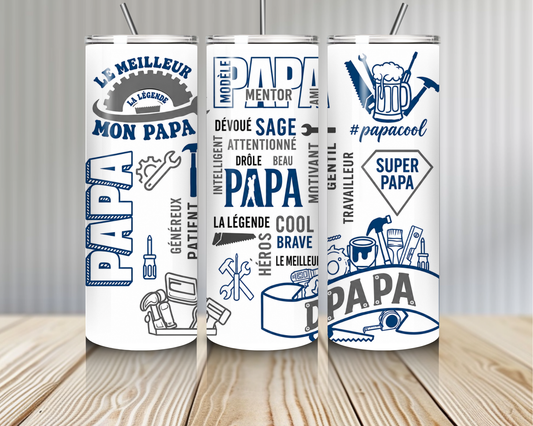 Tumbler « Le Meilleur Papa » – Le Cadeau Idéal pour un Papa Exceptionnel (A&C My Créa)