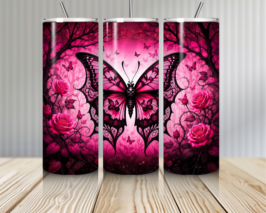 Tumbler Dark Romance Papillon & Roses (A&C My Créa)