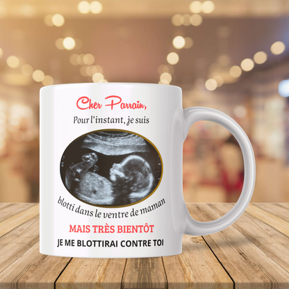 Mug Annonce Grossesse Personnalisable – Échographie Cadeau Surprise (A&C My Créa)