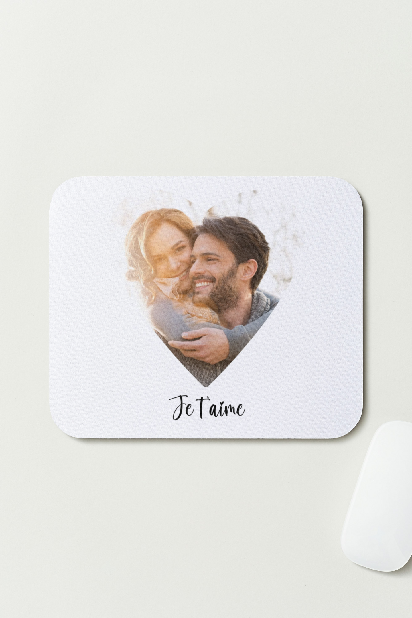 🎨 Tapis de souris – Je T’aime -Personnalisable avec votre photo