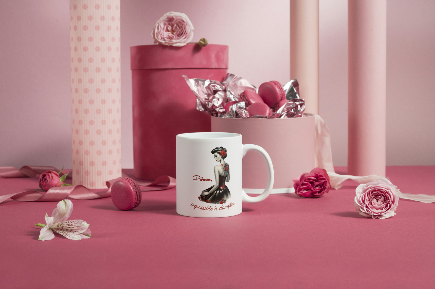 Mug Femme Personnalisé Prénom – Impossible à Dompter (A&C My Créa)