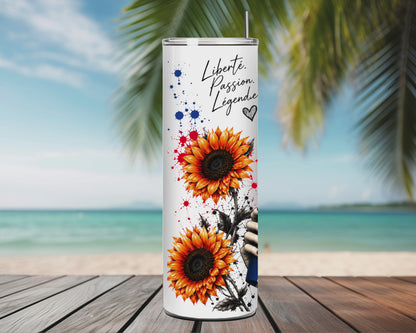 Tumbler Pin-Up Tournesols & Style Rock Chic (A&C My Créa)