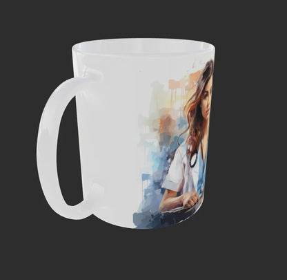 Mug humour & vocation - Infirmière perfusée au café