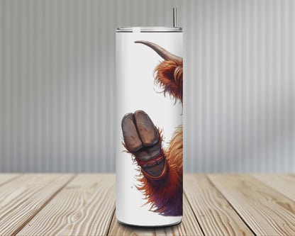 Gourde Tumbler isotherme - Vache Highland rigolote