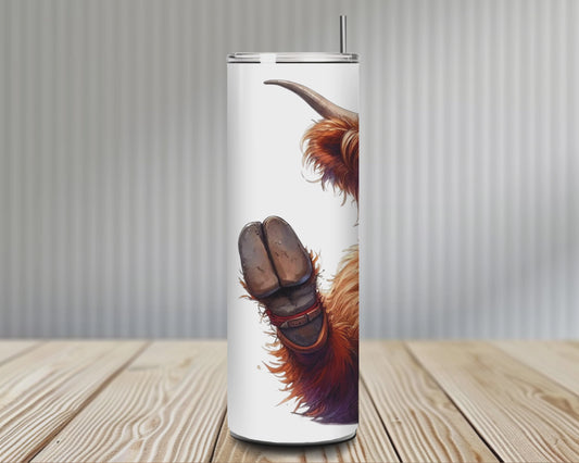 Gourde Tumbler isotherme - Vache Highland rigolote