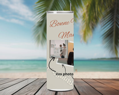 Tumbler Bonne Fête Maman Personnalisé – Cadeau Original 590 ml (A&C My Créa)