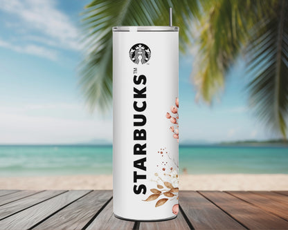 Tumbler Starbucks Floral – Élégance Café & Style Raffiné (A&C My Créa)