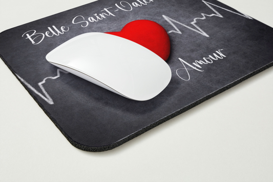 🎨 Tapis de souris – Belle Saint-Valentin Mon Amour - Coeur & Battement du Cœur