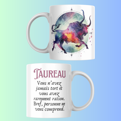 Mug Signe Astrologique – Cadeau Original Zodiaque 12 Signes Céramique 330 ml (A&C My Créa)