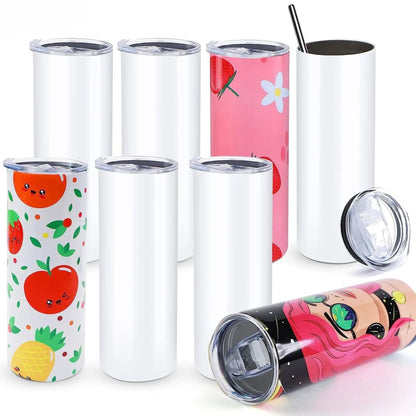 Gourde Tumbler isotherme - Papillon Bleu Violet avec fleurs