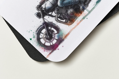 🎨 Tapis de souris – Couple de Motards – Évasion & Liberté à Deux