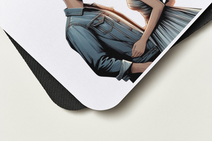 🎨 Tapis de souris – Couple Amoureux – Personnalisé avec vos Prénoms