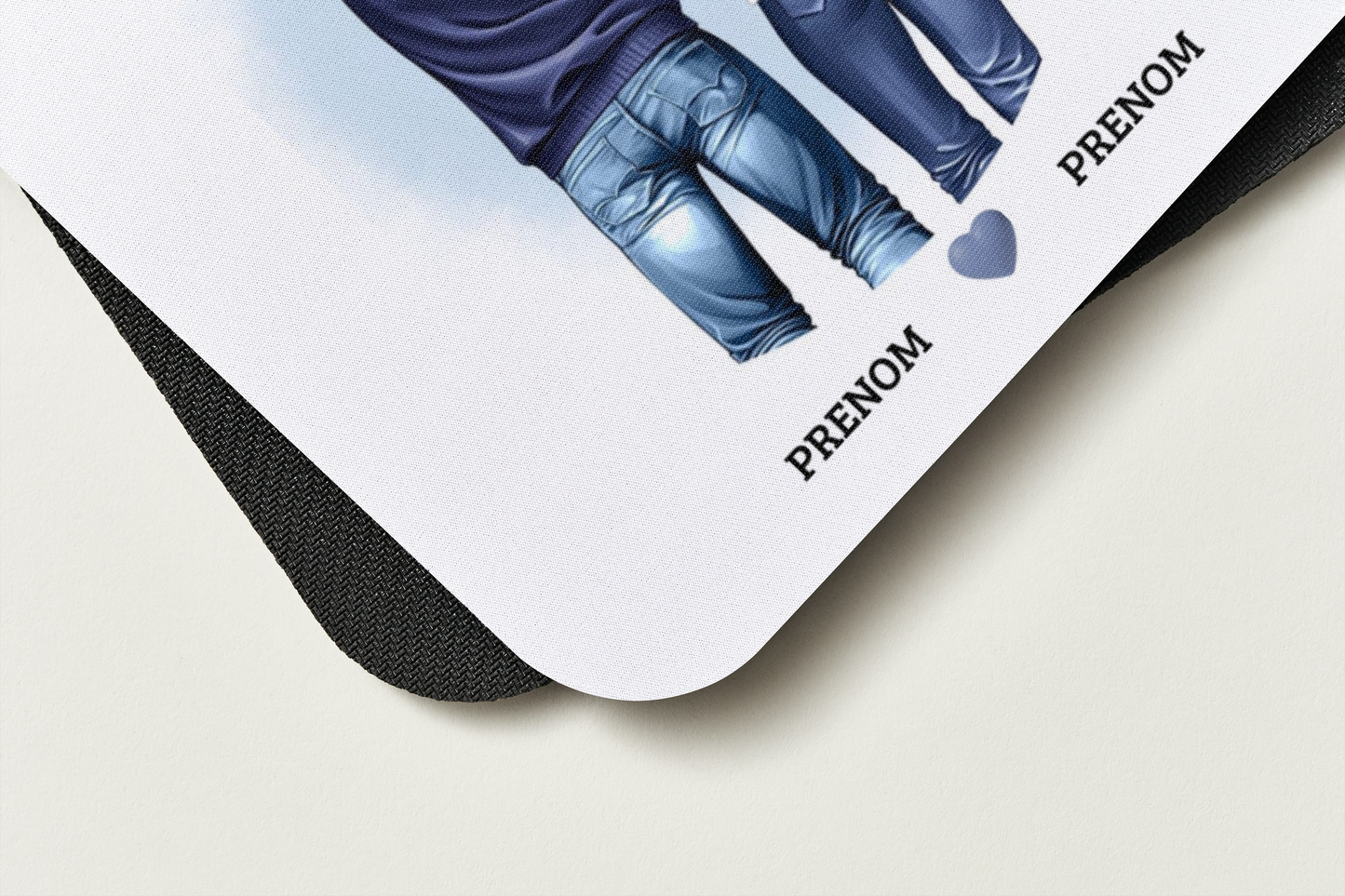 🎨 Tapis de souris – 🎨 Tapis de souris – Couple Cœur avec les mains – Personnalisé avec vos Prénoms